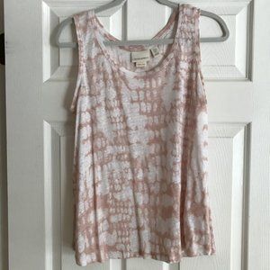 Cynthia Rowley Dusty Rose Tie-Dye Linen Top Size M